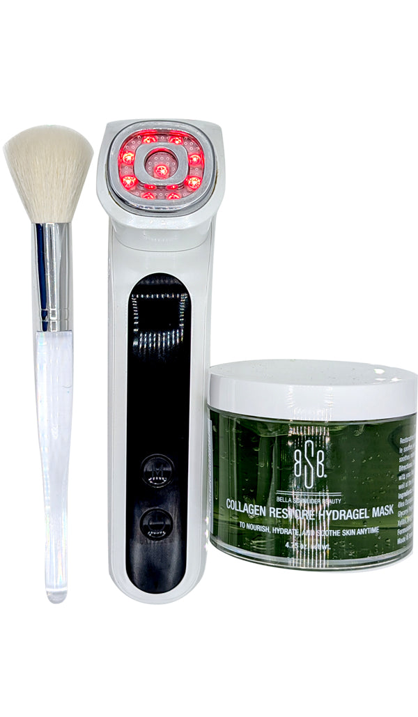 4 in 1- MicroCurrent + RF+ EMS+ LED Device + Collagen Hydragel Conducting Gel