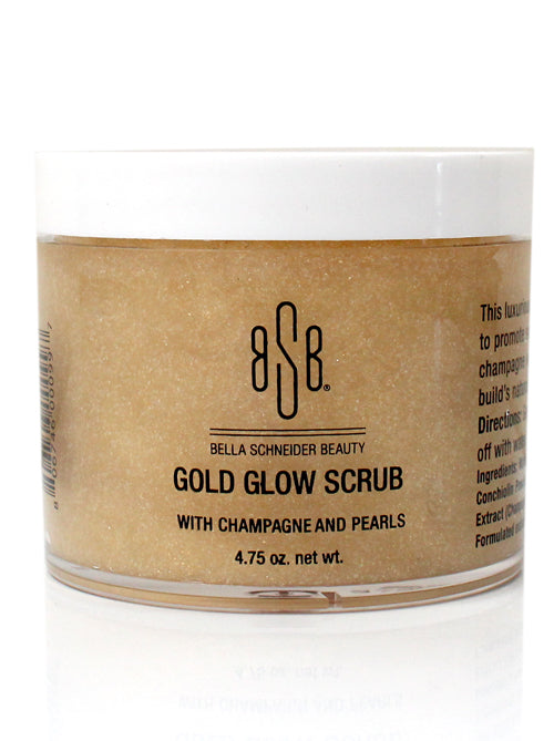 GOLD GLOW SCRUB WITH CHAMPAGNE AND PEARLS